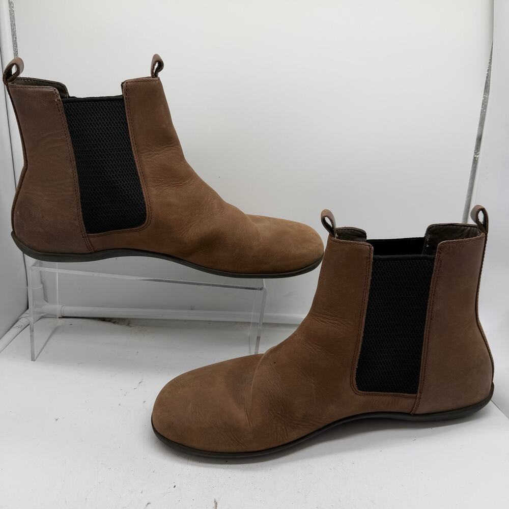 Joe Nimble Chelsea Boot Mens 12 Brown Barefoot Leather Slip On - Picture 2 of 10